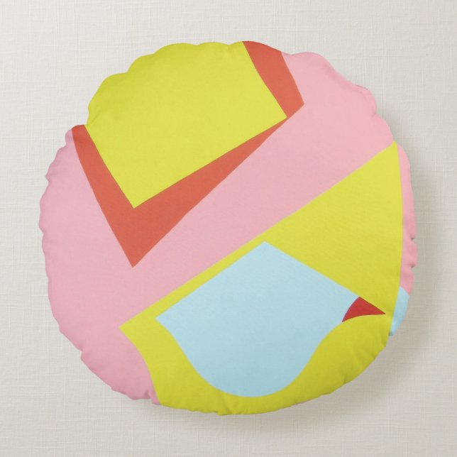 Beautiful and Vibrant Colors! Round Pillow (Front)