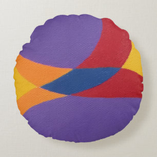 Beautiful and Vibrant Colors! Round Pillow