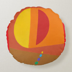 Beautiful and Vibrant Colors! Round Pillow