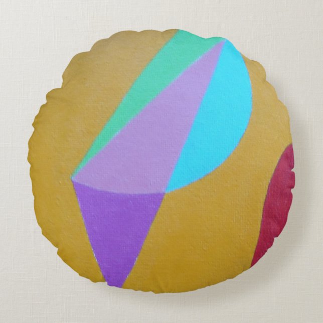 Beautiful and Vibrant Colors! Round Pillow (Front)
