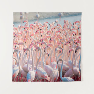 Beautiful and Wild - Flamingosflock,greater,pink,d Tapestry