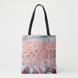 Beautiful and Wild - Flamingosflock,greater,pink,d Tote Bag