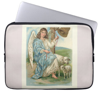 Beautiful Angel And Golden Bell Laptop Sleeve