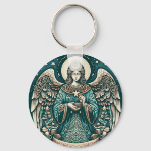 Beautiful Angel Beneath the stars Keychain