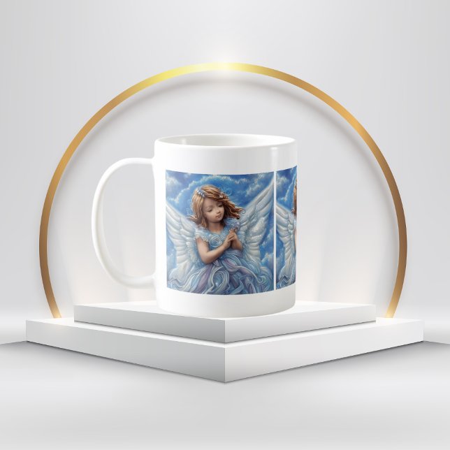 beautiful Angel blue dress and wings Coffee Mug (Creator Uploaded)