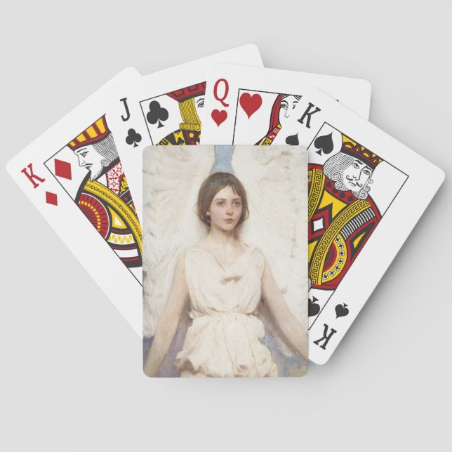 Beautiful Angel (by Abbott Handerson Thayer) Playing Cards (Back)