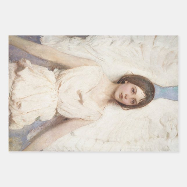 Beautiful Angel (by Abbott Handerson Thayer) Wrapping Paper Sheet (Front)