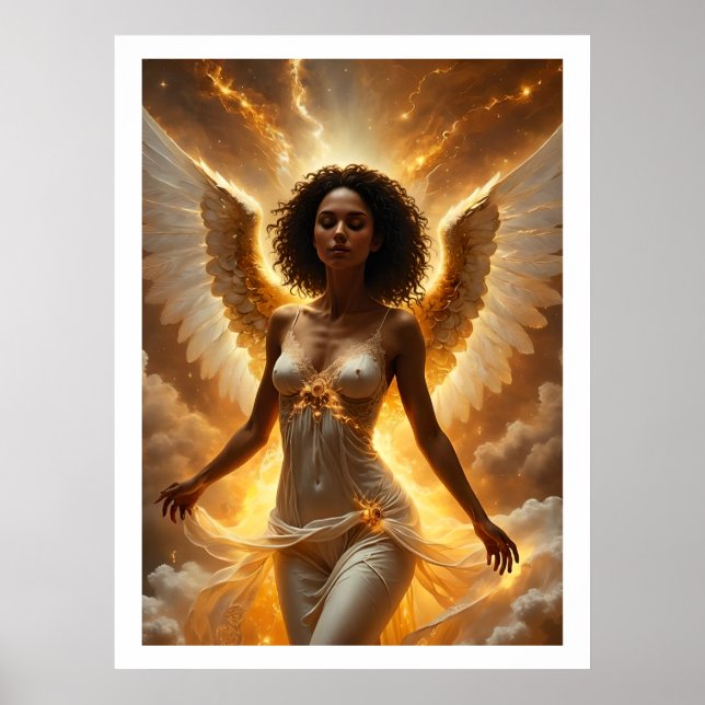 Beautiful Angel Poster – Spiritual Guardian (Front)