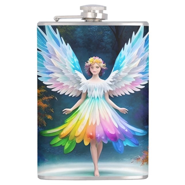 Beautiful Angel Wings Art-35444 Hip Flask (Front)