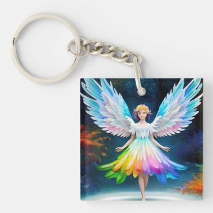 Beautiful Angel Wings Art-35444 Keychain