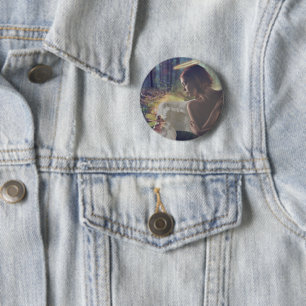 Beautiful Angel with Fairy Fantasy Art 2 Inch Round Button