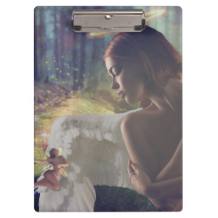Beautiful Angel with Fairy Fantasy Art Clipboard