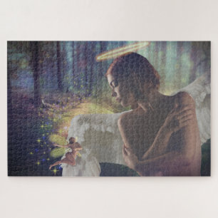 Beautiful Angel with Fairy Fantasy Art Jigsaw Puzzle