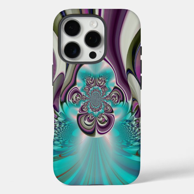 Beautiful Angelic Purple and Cyan Abstract Print Case-Mate iPhone Case (Back)