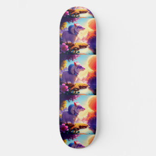 Beautiful Animal Sunshine River Skateboard