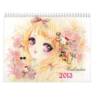 Beautiful anime girls Calendar 2013