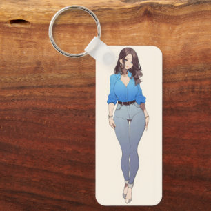 Beautiful Anime Woman Keychain