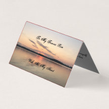 Beautiful Anniversary Card - Sunset on lake design