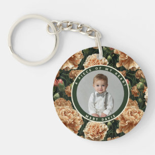 Beautiful Anniversary Gifts Photo Carnation Keychain