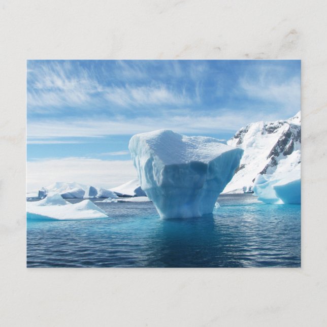Beautiful Antarctica Landscape with Iceberg Postcard (Front)