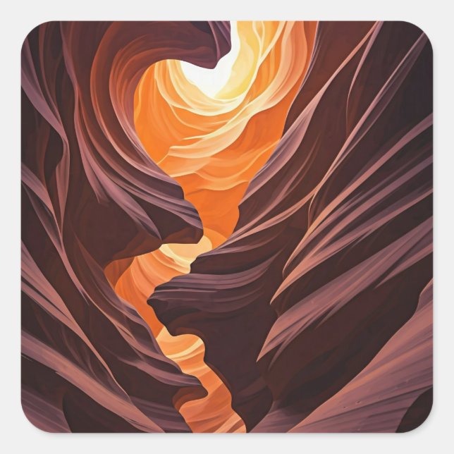 Beautiful Antelope Canyon Navajo Nation  Square Sticker (Front)