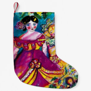 BEAUTIFUL ANTIQUE DOLLS SMALL CHRISTMAS STOCKING