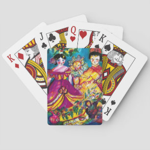 BEAUTIFUL ANTIQUE DOLLS With Christmas Decor Playing Cards