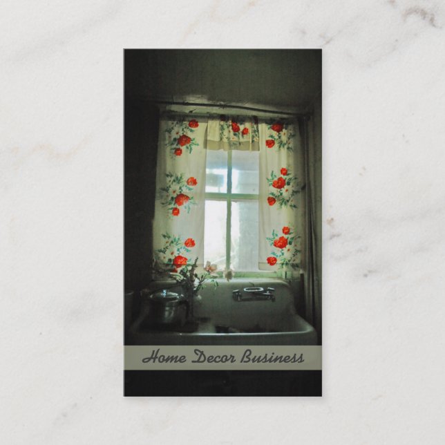 Beautiful Antique Kitchen Window Business Card (Front)