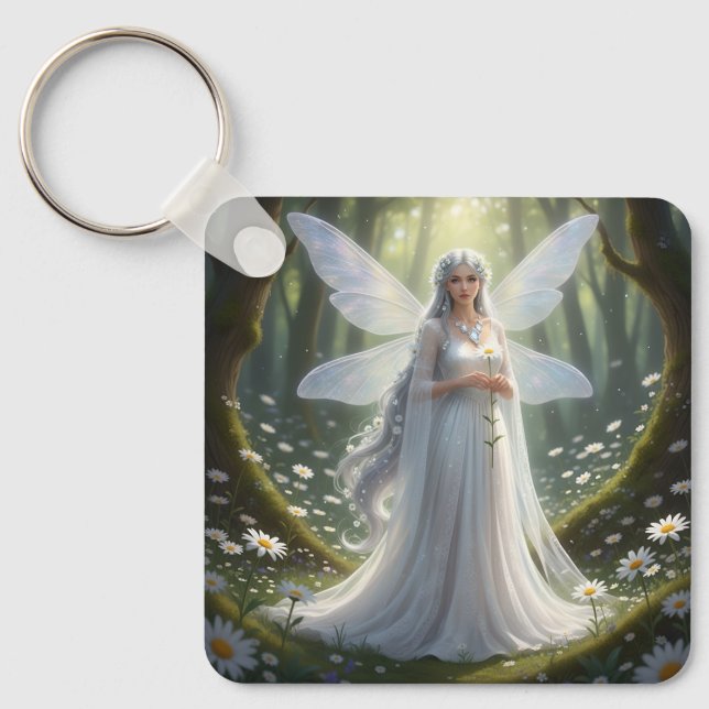 Beautiful April Diamond Fairy Keychain (Front)