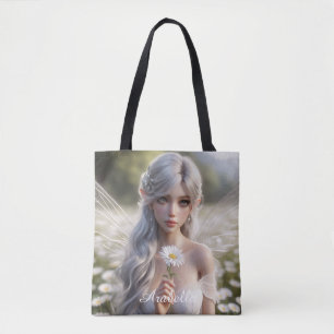 Beautiful April Fairy in Daisies Tote Bag