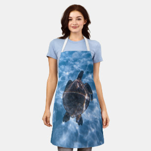 Beautiful Aquatic Turtle   Best gift for sea life Apron