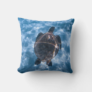 Beautiful Aquatic Turtle   Best gift for sea life Throw Pillow