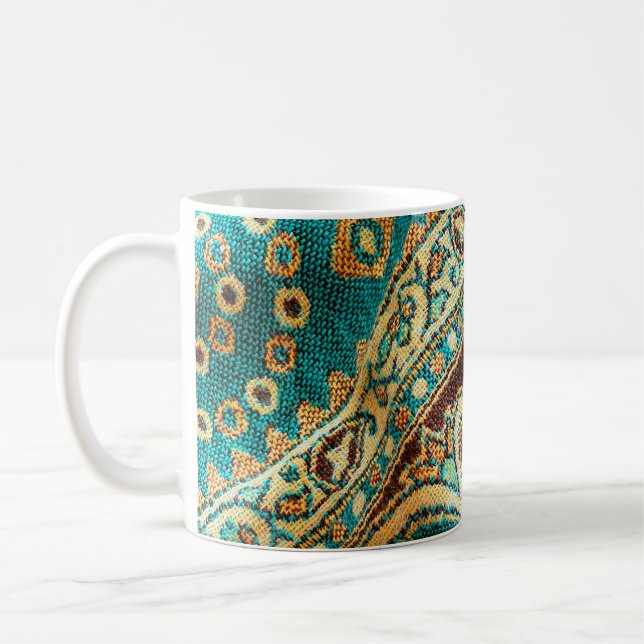 Beautiful, arab, arabic, arabian, arabesque fabric coffee mug (Left)