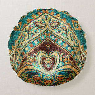 Beautiful, arab, arabic, arabian, arabesque fabric round pillow