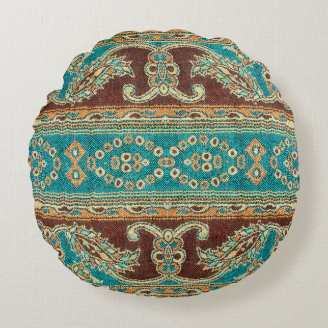 Beautiful, arab, arabic, arabian, arabesque fabric round pillow (Front)
