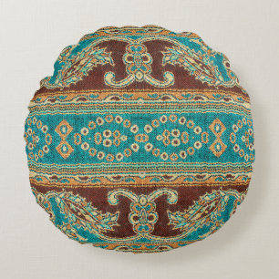 Beautiful, arab, arabic, arabian, arabesque fabric round pillow
