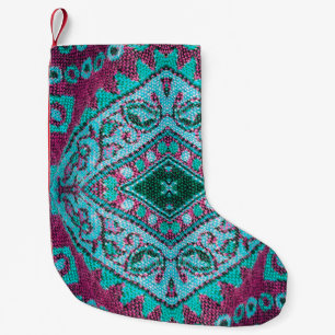 Beautiful, arab, arabic, arabian, arabesque fabric small christmas stocking
