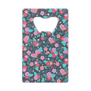 Beautiful Arrangement Ditsy Floral Pattern-56576 Credit Card Bottle Opener