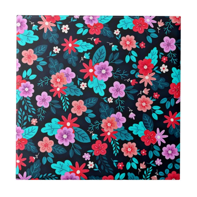 Beautiful Arrangement Ditsy Floral Pattern-56576 Tile (Front)