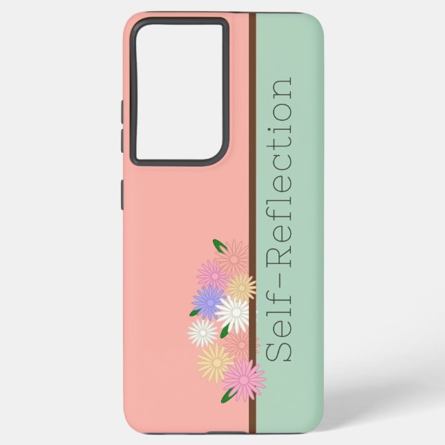 Beautiful Arrangement of Colourful Daisies on Sill Samsung Galaxy S21+ Case (Back)