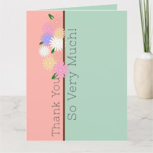 Beautiful Arrangement of Colourful Daisies on Sill Thank You Card