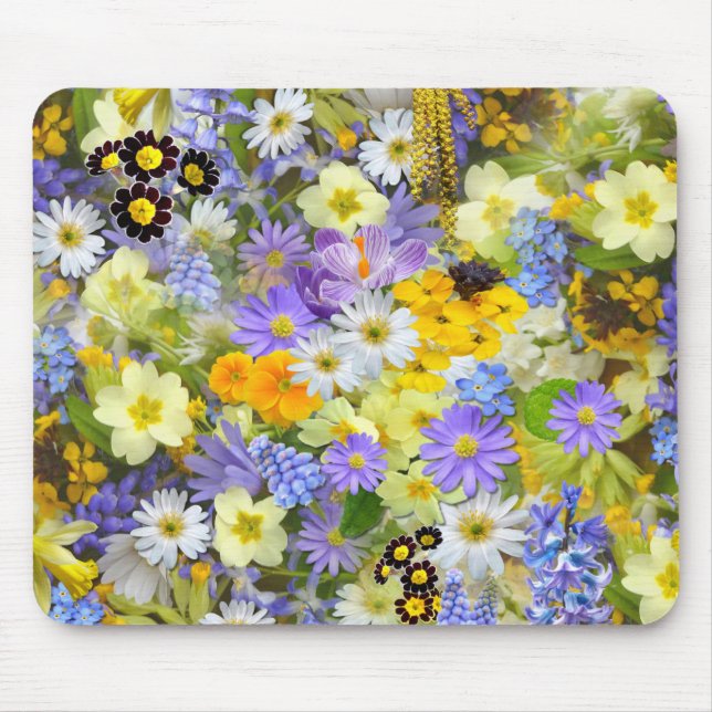 Beautiful Array of Colourful Flowers Mouse Pad (Front)