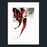 Beautiful Art Deco Butterfly Fairy Poster<br><div class="desc">A series of 6 small but gorgeous Art Deco illustrations of beautiful woman butterfly fairies.  Note: enlarging this image may result in a poor quality poster.</div>