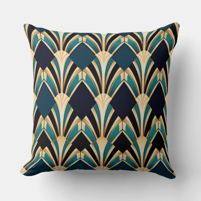 Beautiful Art Deco Design Cushion. Throw Pillow (Front)