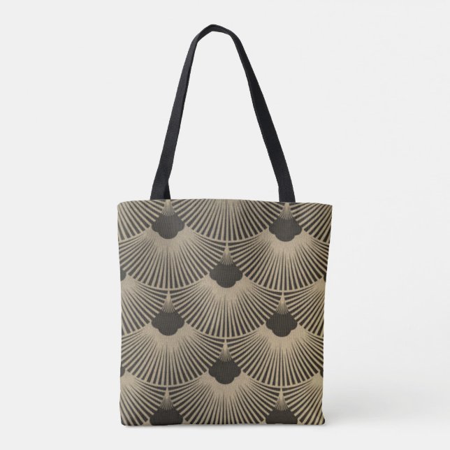 Beautiful Art Deco Fan Design Tote (Back)