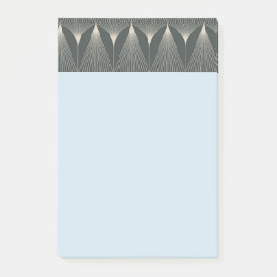 Beautiful,art deco,pattern,grey,beige,1920,retro,c post-it notes