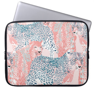 Beautiful art Leopard seamless pattern, abstract a Laptop Sleeve