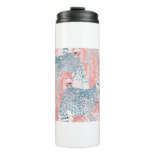 Beautiful art Leopard seamless pattern, abstract a Thermal Tumbler