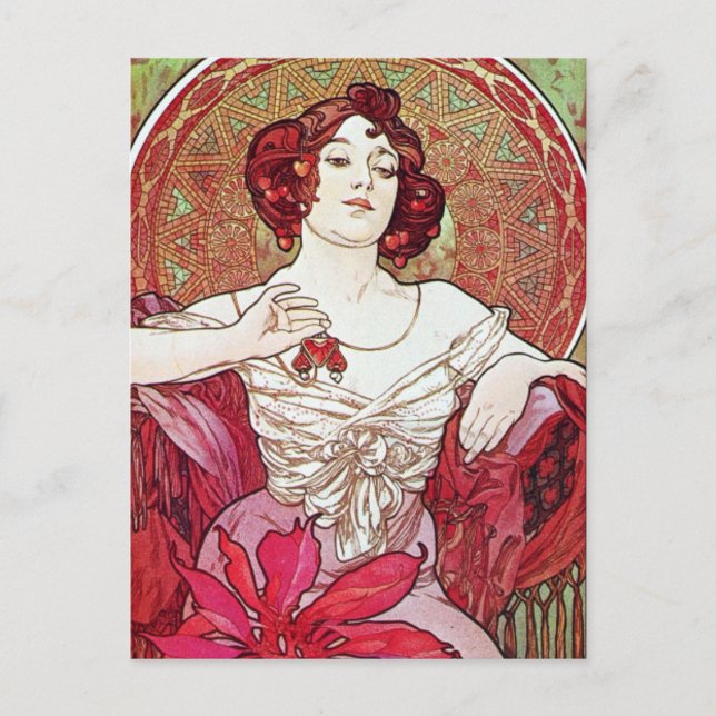 Beautiful Art Nouveau Postcard (Front)