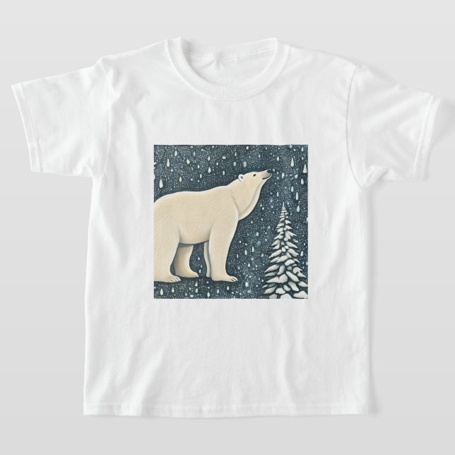 Beautiful Artic Polar Bear T-Shirt (Laydown)